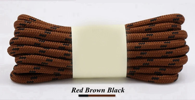 Durable Outdoor Sport Shoelaces - Round, Non-Slip, Multiple Lengths & Colors