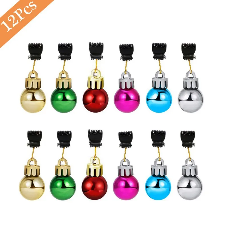 Colorful Facial Hair Baubles Clips Xmas Ball Bauble Hanging Home Party Ornament Christmas Festival Gift |
