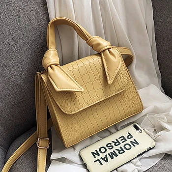 

Pattern Leather Crossbody Bags For Women 2020 Fashion Small Solid Colors Shoulder Bag Female Handbags And Purses Handle