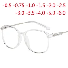 0,5-1,0-1,5-2,0 до-6,0 готовые очки для близорукости для женщин и мужчин близорукие очки прозрачная оправа очки по рецепту