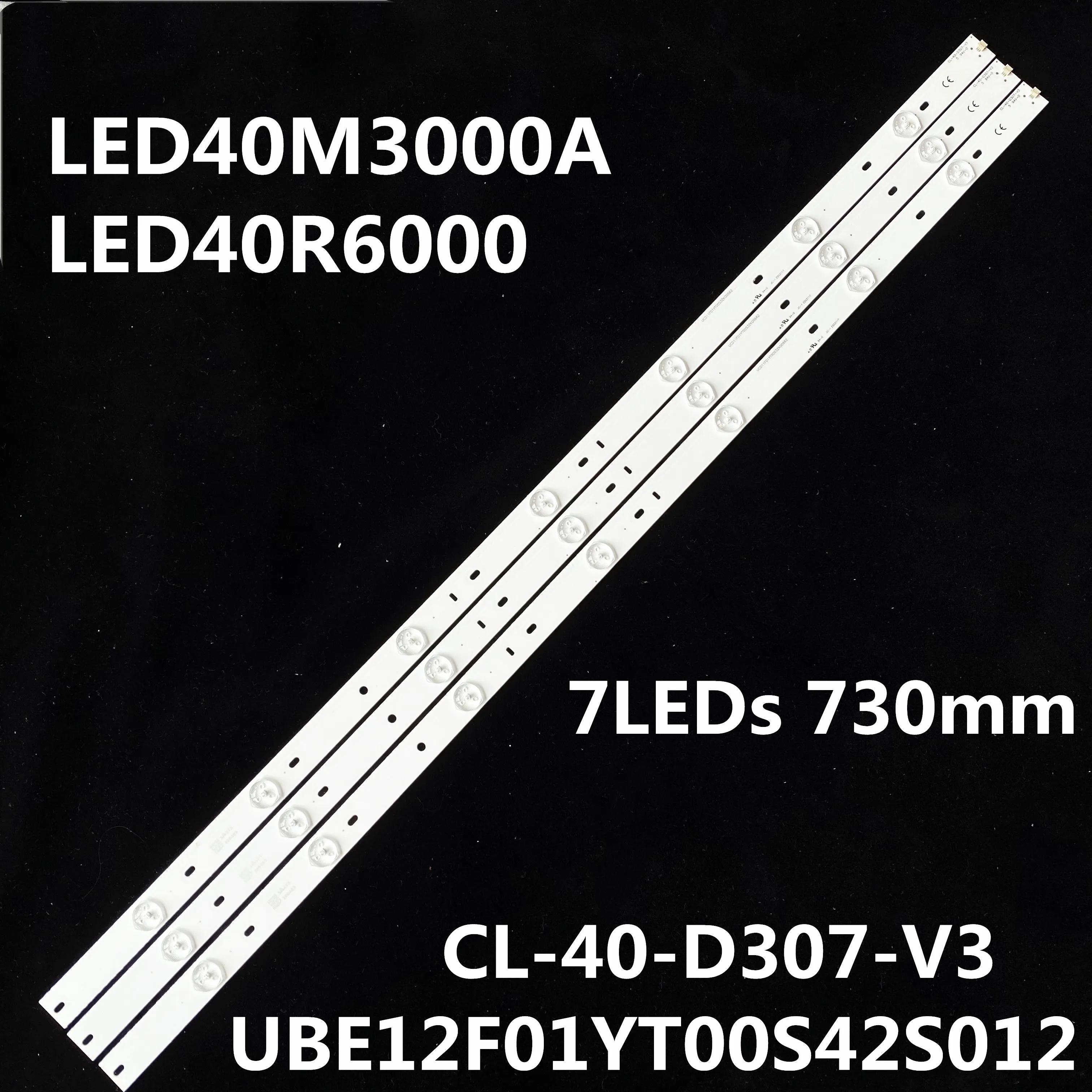 3 шт. 7 светодиодов 730 мм Светодиодная лента для CL-40-D307-V3 UBE12F01YT00S42S01231 LED40M3000A LED40R6000 |
