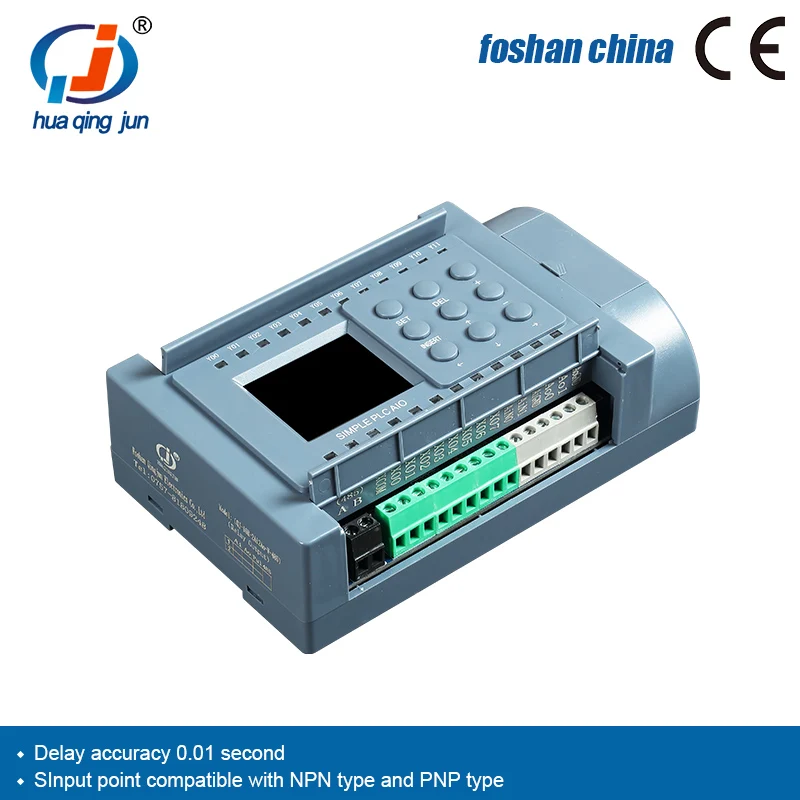 Huaqingjun Ȩ ڵȭ  PLC, 8-in 8-out Ʈ  PLC 2AI 2AO 0-20mA 0-10V RS485