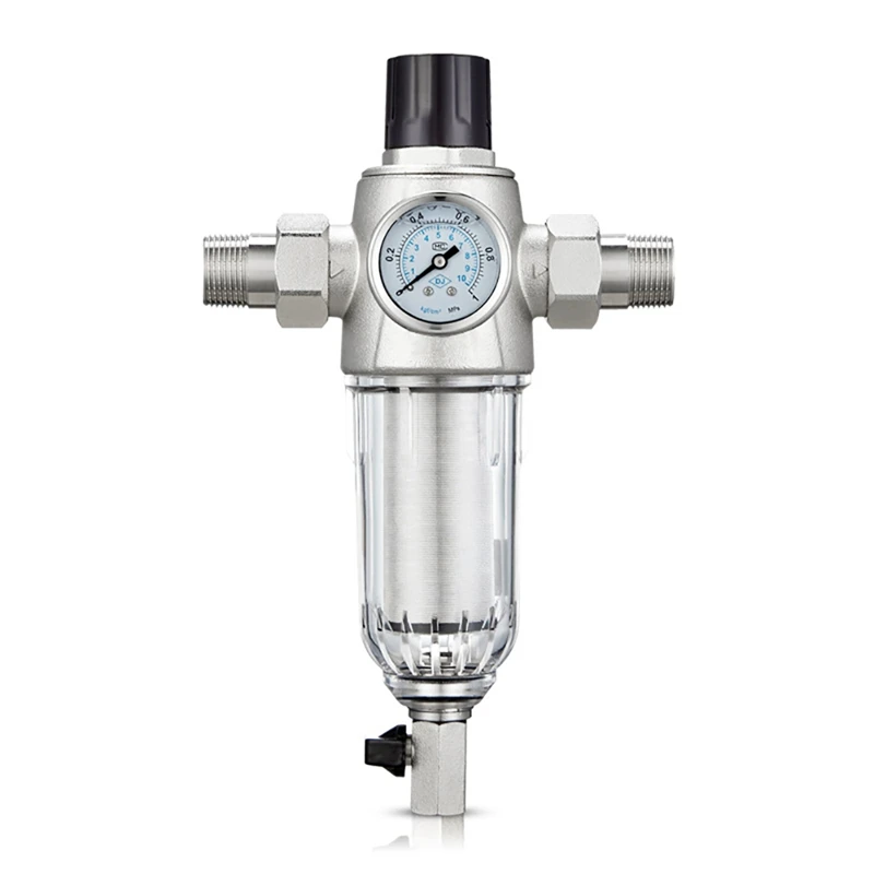 

1 Inch Water Filter Household House Water Filter Pipes Central Water Purifier Descaling With Water Meter