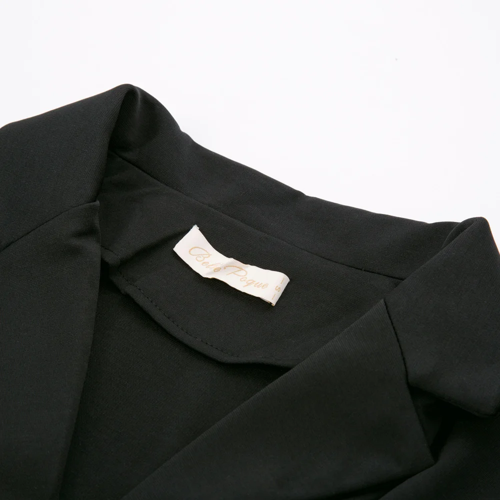 Бизнес женщин пояса для пальто slim fit с длинным рукавом тупым отворотом две кнопки работы элегантные дамы пальто