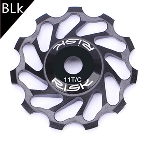 RISK Горный Дорожный велосипед 11 Т алюминиевый сплав Jockey колесо задний переключатель керамический подшипник направляющее колесо MTB велосипед Jockey ролик - Цвет: 1 Box Black