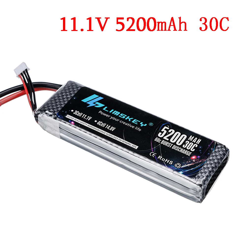 

Аккумулятор LION POWER Lipo 3S, 11,1 В, 5200 мАч, 30C, аккумулятор для радиоуправляемого вертолета, автомобиля, лодки, квадрокоптера, игрушек с дистанционным управлением, 11,1 В