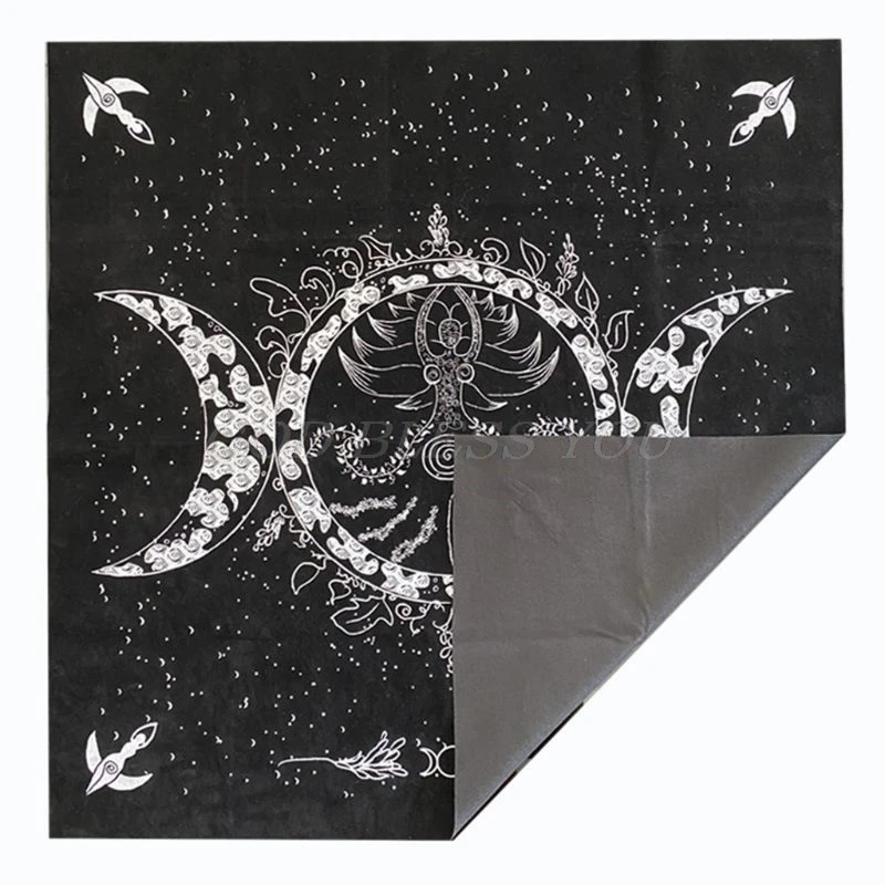 Altar Tarot Cloth Triple Goddess Moon Phases Astrology Tarot Cards Divination Special Tablecloth Velvet 19