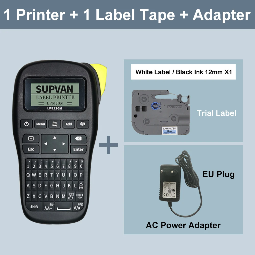 Supvan Labeler LP5120M Thermal Transfer Labels Printers Multiple Languages Labeling Machine Portable Labels Printing Machine New 