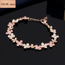 Высокое качество SWA розовое золото мини клевер леди браслет