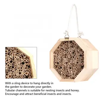 

Reptiles Living Box Wooden Insect Bee House Wood Bug Room Hotel Nesting Box for Outdoor Garden Decoration Insects Box