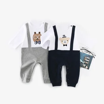 

Newborn Baby Boys Romper Cotton Long Sleeve Jumpsuit New Infant Romper For Birthday Party Comfortable New Boy Clothes