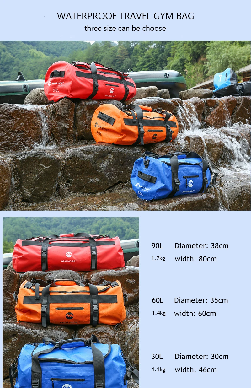 Открытый кемпинг ПВХ водонепроницаемая сумка для хранения сухих мешков для рафтинга каноэ катание на лодках Каякинг речной поход плавание дорожная сумка