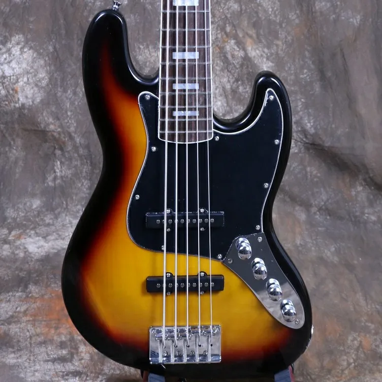 

5 String Electric Guitar Jazz Bass 3TS High Quality Maple Head Basswood Body