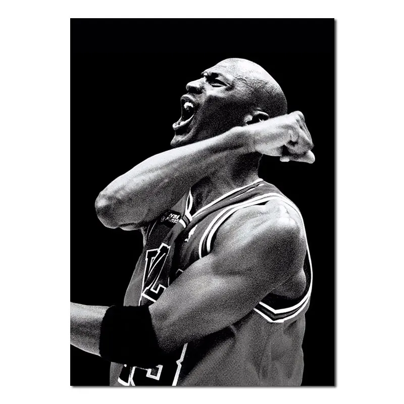 black and white michael jordan photo