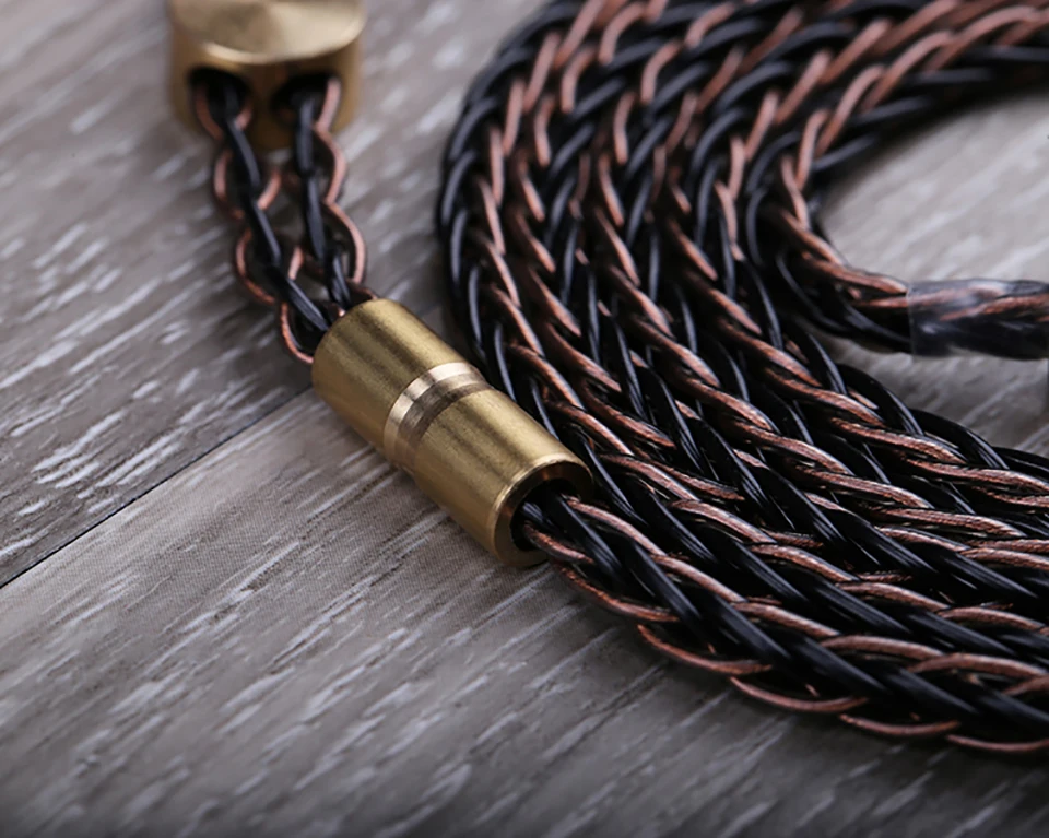 OPENHEART 8 Core Cable for Headphone 1 to 2 jack 3.5/2.5/4.4mm Balance Upgrade Replacement Silver Cables 1.4m Personality