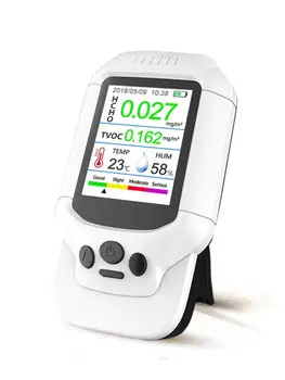 

Air Quality Monitor Detector Versatile Formaldehyde TVOC Detector Temperature Humidity Meter For Indoor Pollution Monitoring