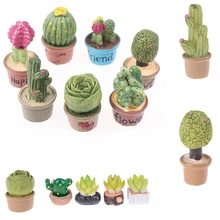Кукольный домик суккулентное растение офисная Смола Настольный цветок на день рождения Домашний декор ремесло DIY подарок миниатюрный орнамент мебель игрушки