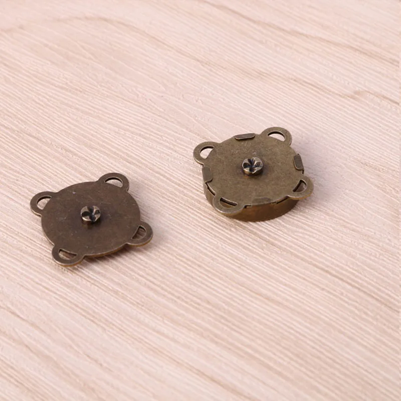 

10PCS14/ 18mm DIY Magnetic Snaps Purse Clasp Closures Metal Button Bag Craft