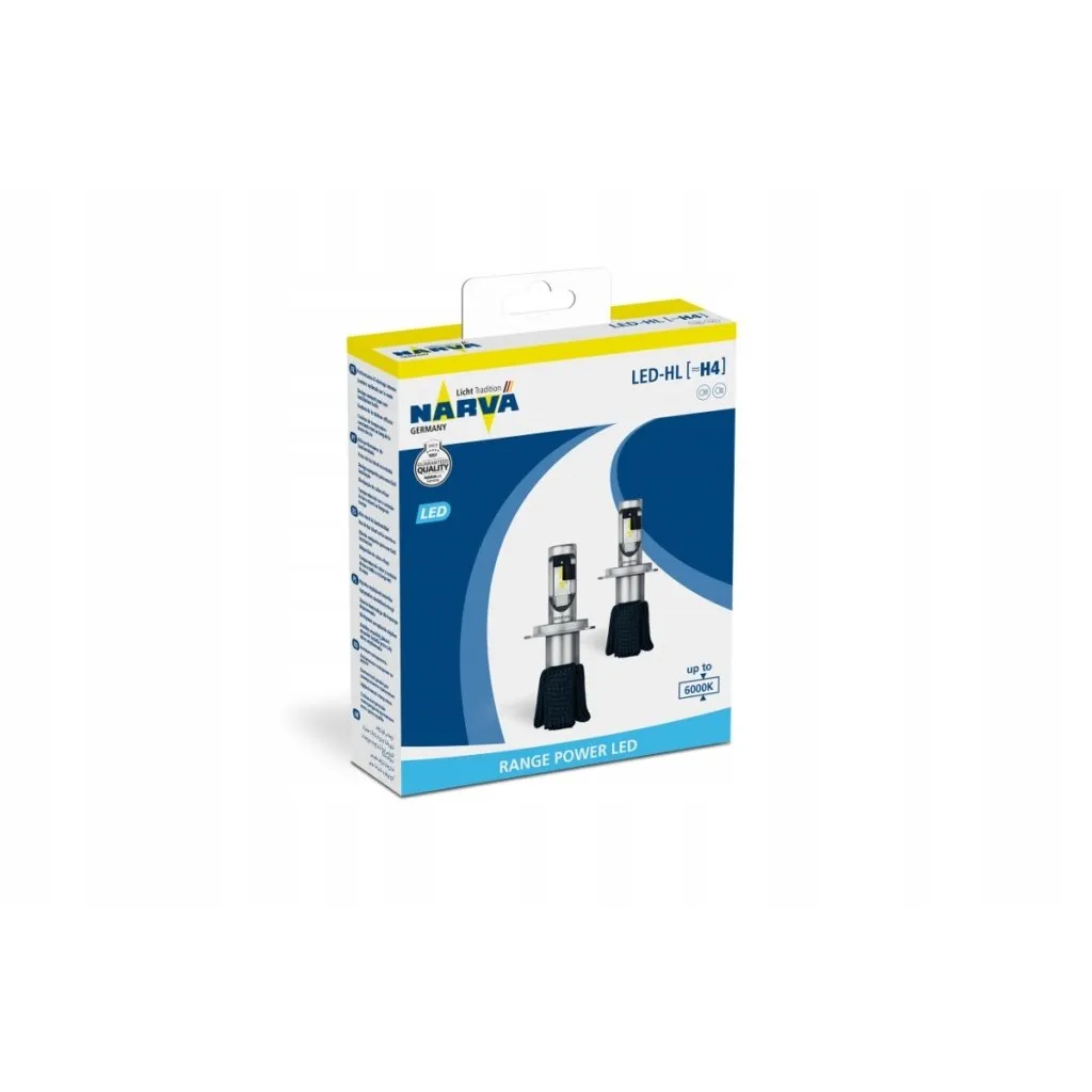  Lamp H4 LED 12V (P43t) 6000 K/16 W Range Power LED (PKG. 2 pcs) Narva 180043000 - 10000005502754