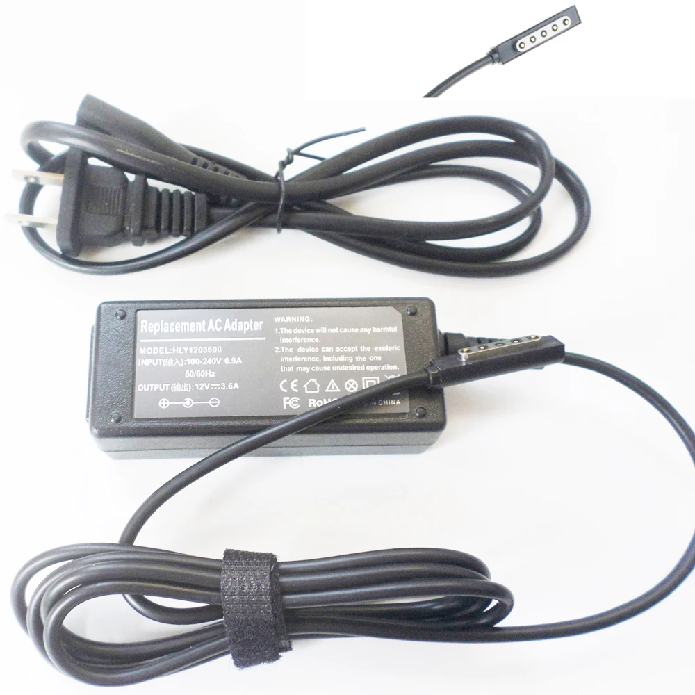

12V 3.6A Battery Charger AC Adapter Power Supply Cord For Microsoft surface2 /surface RT/Surface PRO +Cable
