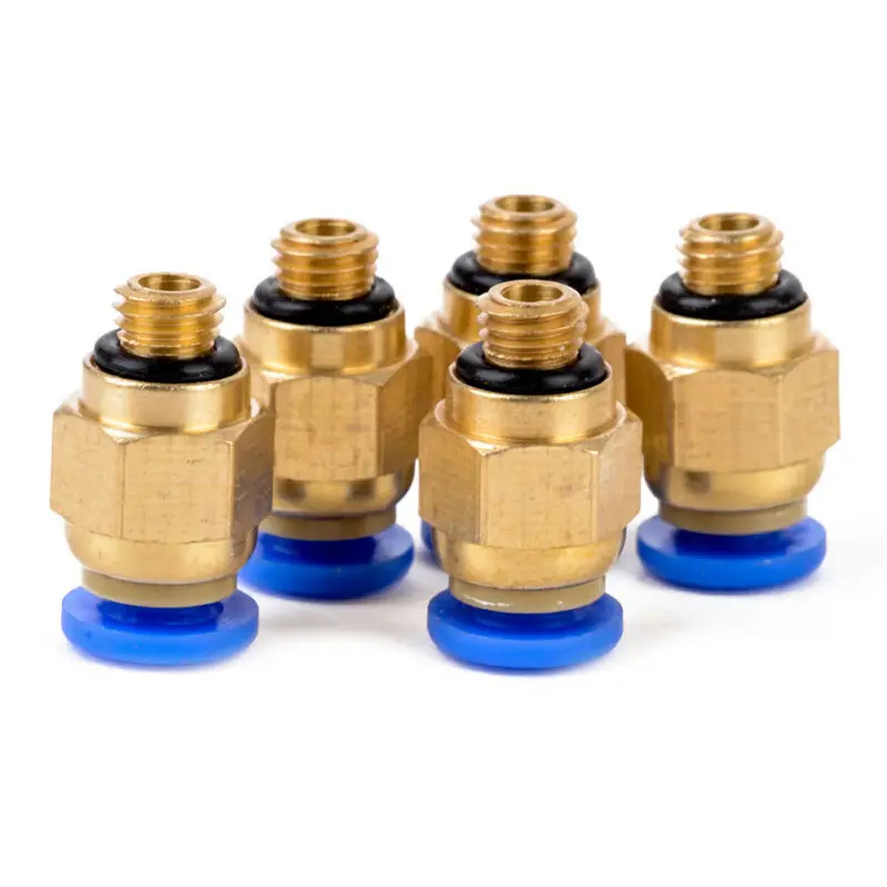

PC4-M6 Plastic Metal Pneumatic Connector For 3D Printer Reprap PTFE Tube GH65