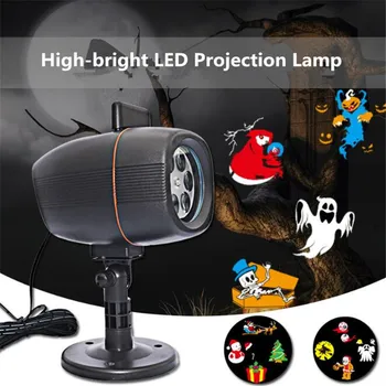 

New Waterproof LED Christmas Snowflake Projector Lamp 12 Pattern Outdoor Spotlight Birthday Halloween Wedding Projector Lights