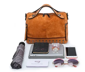 

Women Handbag Shoulder Tote Zipper Purse PU Leather Top-handle Satchel Bags Convertible Ladies