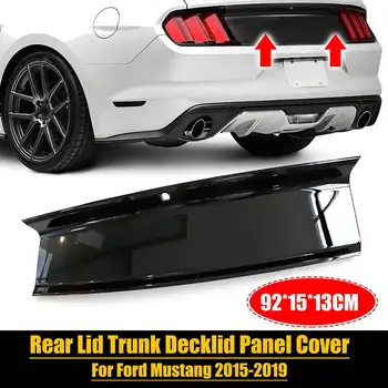

Gloss Black ABS Rear Lid Trunk Decklid Panel Cover Kit For Ford For Mustang 2015-2019 Trunk Boot Lid Panel