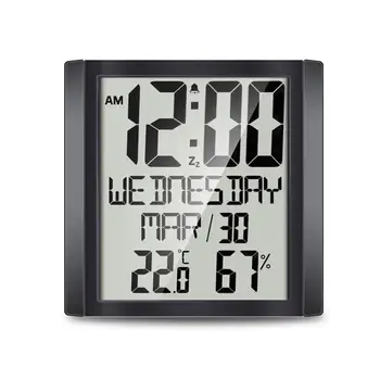 

Temperature and Humidity Clock Multifunctional Innovative Digital Alarm Clock Wall Desktop LED Display Clock Decoration