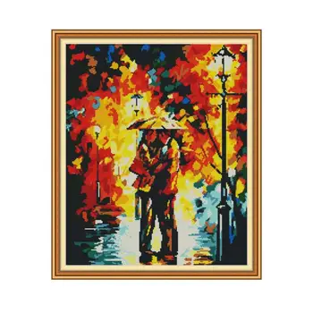 

Dark Night Joy Sunday Cross Stitch Patterns 14CT 11CT Counted Printed Fabric DIY Handmade Embroidery Thread Sets Needlework Sets