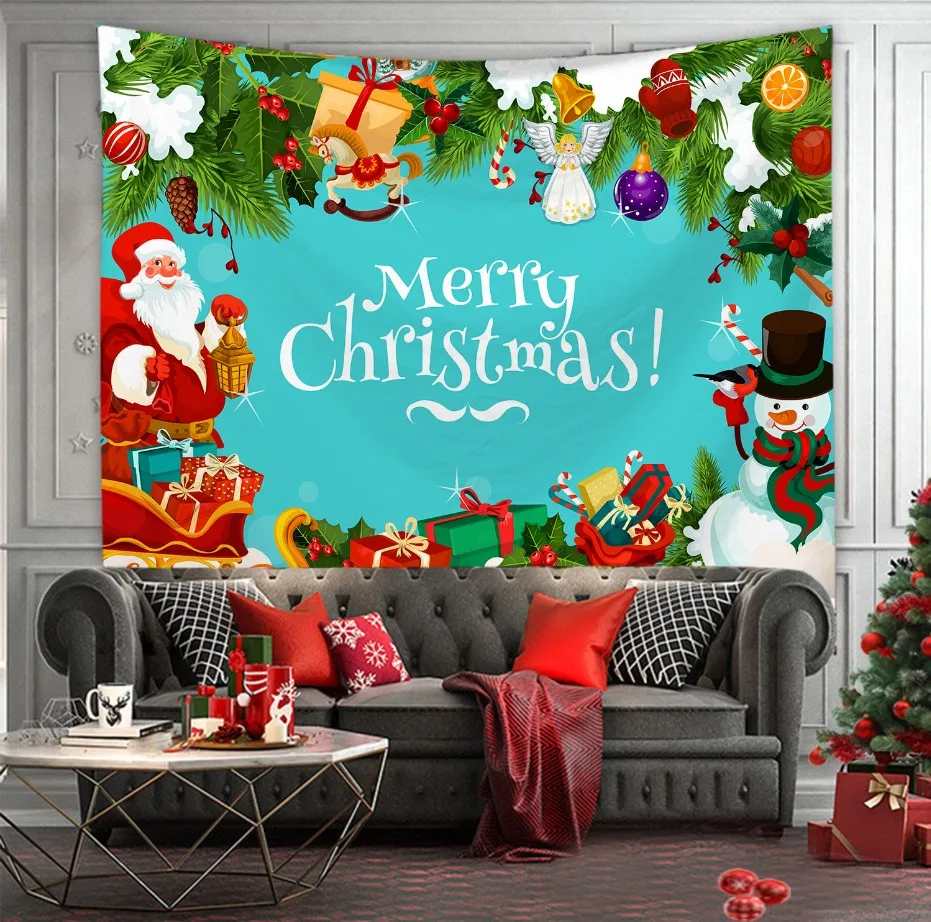 Hoisy Bande Murale Decorative Tapisserie, Tapisserie Adhesive Murale Coeur  Arbre de Noël Etoiles Flocons de Neige Rouge 200x200cm : : Cuisine  et Maison