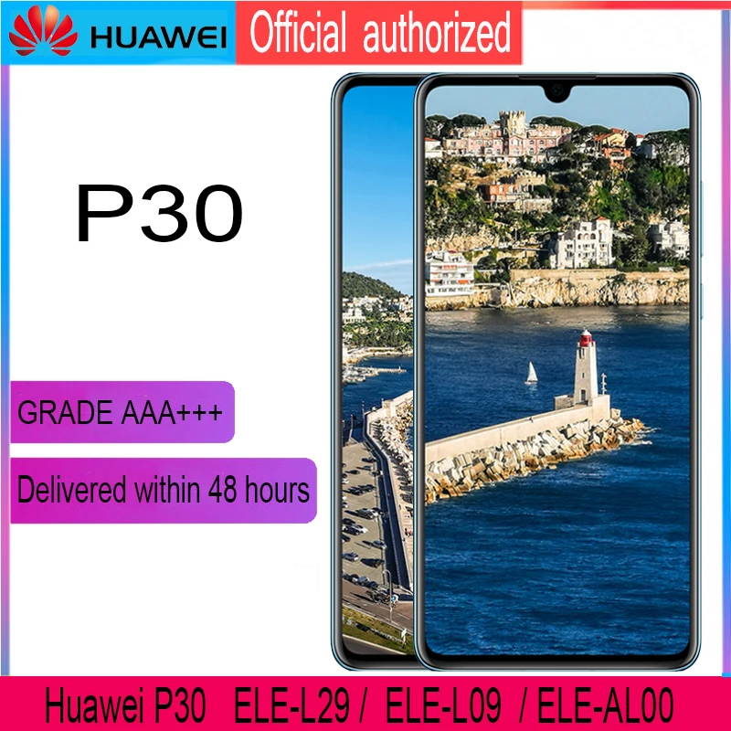 6," Дисплей, с корпусом, запасные части для huawei P30 ЖК-дисплей кодирующий преобразователь сенсорного экрана в сборе ELE-L29 ELE-L09 ELE-AL00 ELE-L04