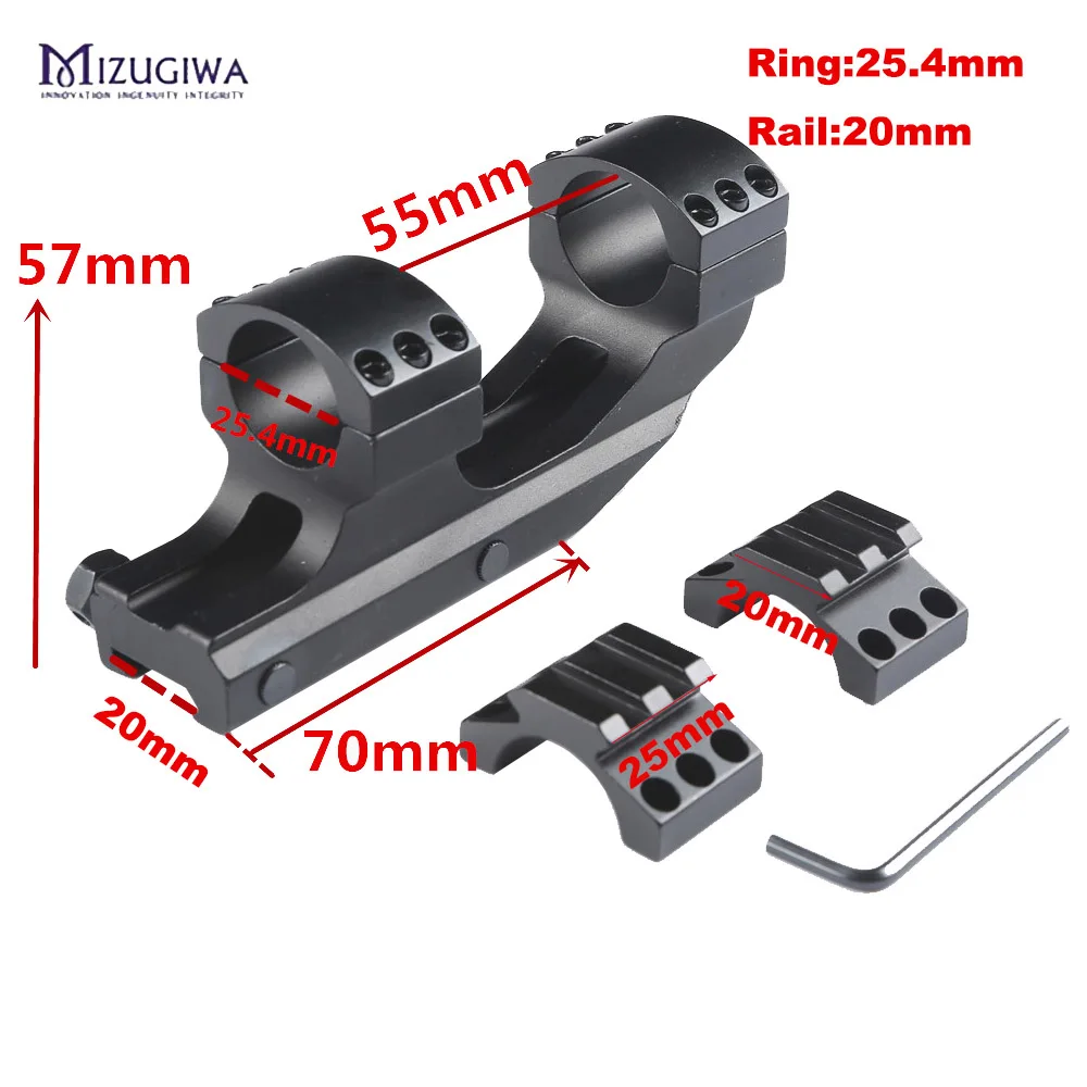 MIZUGIWA 25,4 мм/30 мм тактическое сверхмощное двойное кольцо консольное Крепление для винтовки