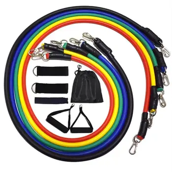 

11Pcs/set Rubber String Chest Developer Fitness pull band rubber resistance band chest muscle training equipment