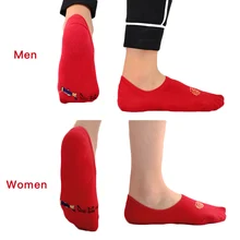 Пара Фортуны, красные носки, мужские бизнес хлопковые носки, мужские забавные модные носки Harajuku, носки без шоу, носки на год, подарок для женщины