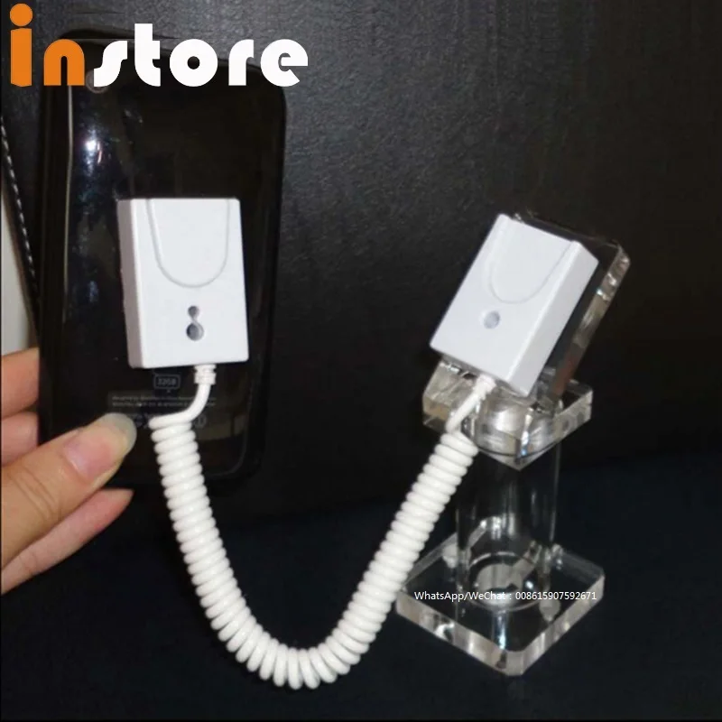 10 Pcs Acrylic Cell Phone Anti-Theft Pull Box Rack Mobile Phone Display Holder Anti-Theft Chain Mobile Security Stand