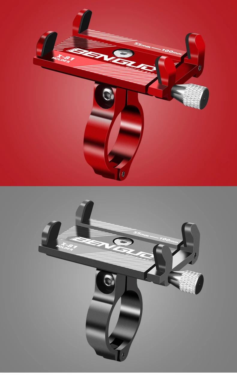 Алюминиевый сплав, X-81 держатель для телефона на велосипед, крепление на руль мотоцикла для 3,5-6,", регулируемая подставка с зажимом, кронштейн для крепления gps