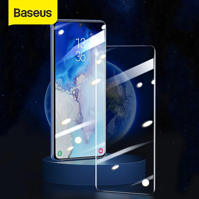 Закаленное УФ стекло Baseus для Samsung Galaxy S20 Plus с полным покрытием 2 шт. защита экрана