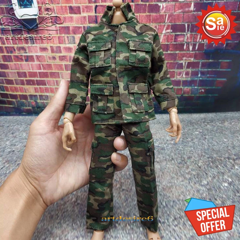 Экшн фигурка масштаба 1/6 аксессуары камуфляжная боевая униформа джунглей