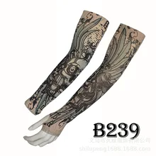 Татуировка ледяной рукав Мужская Татуированная рука бесшовный Печатный охлаждающий рукав для вождения Защита от солнца манжета для верховой езды защита на руку женская летняя