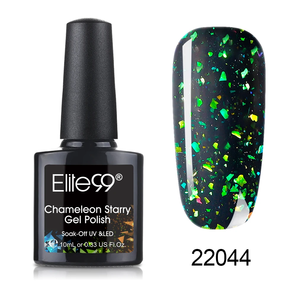 Elite99 Bling Chameleon Holographic Gel Polish Starry Sparkle Glitter Sequins UV Gel Polish Soak Off Nail Art Lacquer Varnish