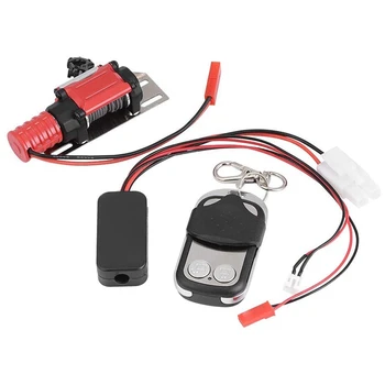 

Car Winch RC Model Vehicle RC for 1/10 Scale Crawler Car Accessory Metal Winch with Remote Controller