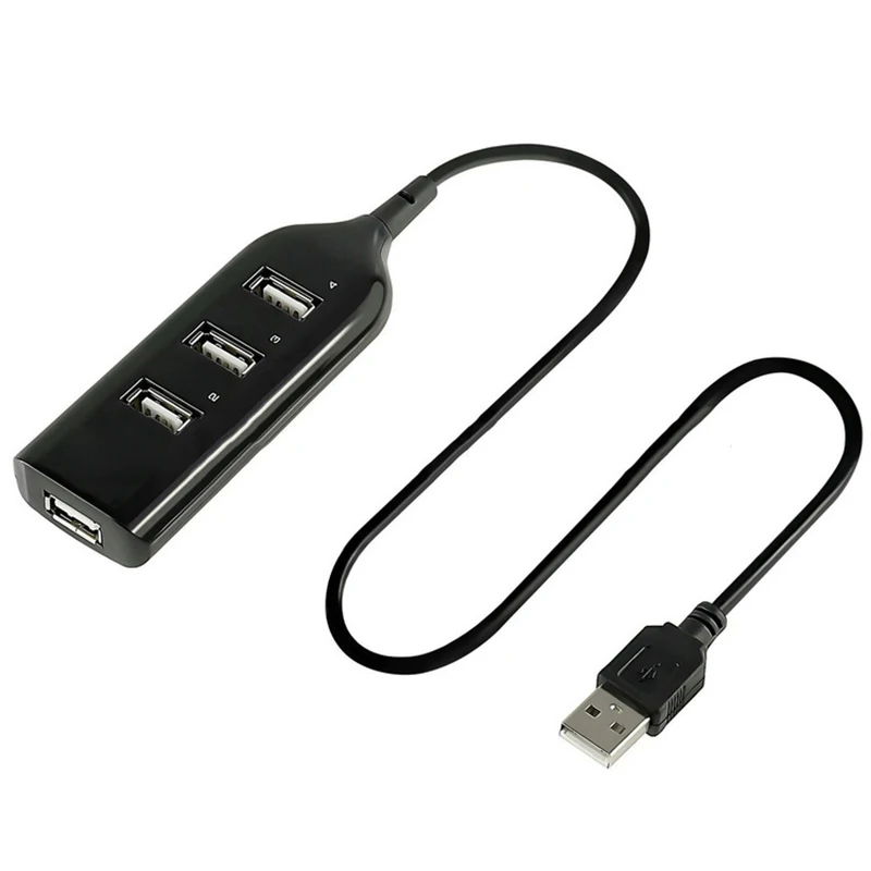 1pc High Speed 480Mbps 4 Port USB 2.0 Hub USB Splitter Adapter Port For Laptop PC Computer Peripherals Accessories