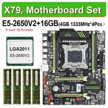 

JINGSHA X79 p motherboard set with Xeon E5 2650 V2 4x4GB=16GB 1600MHz DDR3 ECC REG memory ATX USB3.0 SATA3 PCI-E NVME M.2 SSD