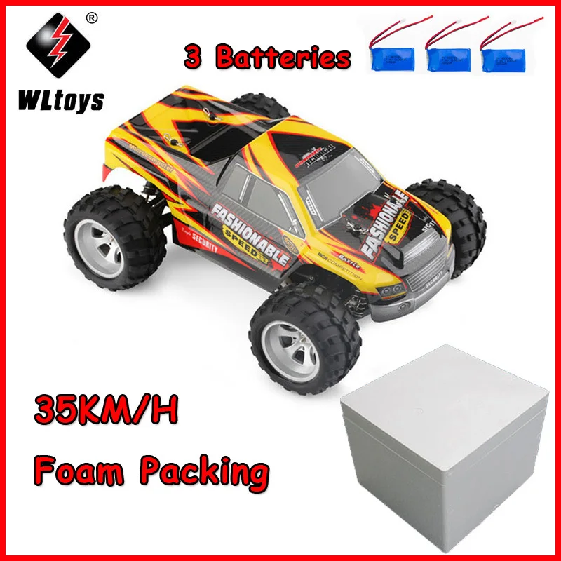 Wltoys A979 50 км/ч Радиоуправляемый автомобиль 1/18 2,4 ГГц 4WD Монстр RC гоночный автомобиль дистанционное управление автомобили радиоуправляемые светодиодные машины - Цвет: A979-A 35KM 3battery