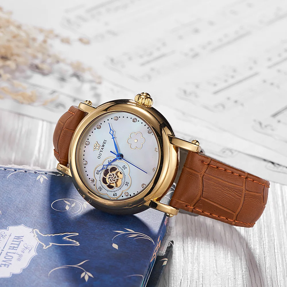 

Europe-asia wei ouyawei Fully Automatic Shell Hollow out Waterproof Women's Fully Automatic Analog Watch