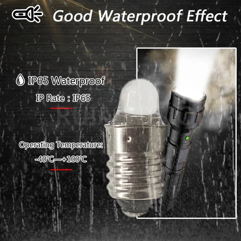 2pcs Xenon white E10 screw base LED torch headlight flashlight bulb 3V Wholesale Warm white 2pcs Xenon white E10 screw base LED torch headlight flashlight bulb 3V Wholesale Warm white