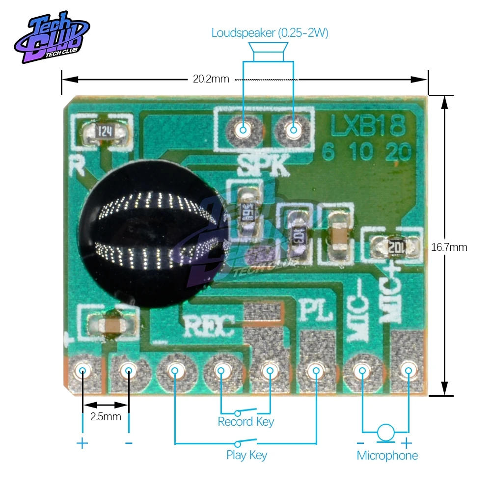 ISD1806 6S Звук Записываемый чип IC голосовой музыки говорящий рекордер модуль 8ohm динамик электронный подарок открытка 3-4,5 в