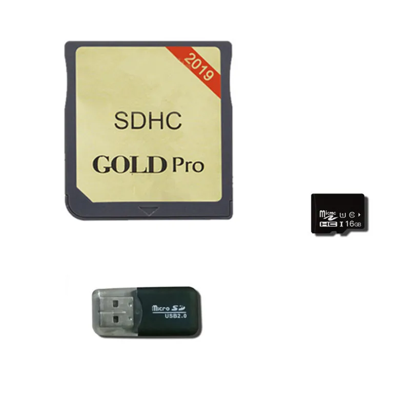 gold pro 16g tf card R4 SDHC карточный инструмент Gold Pro двухъядерный RTS LTE с кардридером - Цвет: gold pro 16g tf card