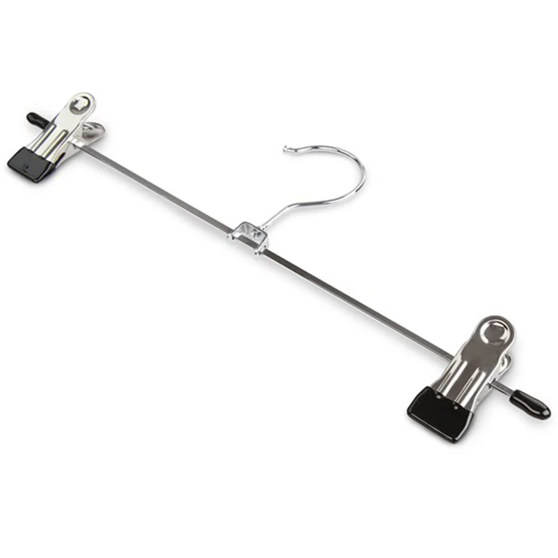 

Adjustable Pinch Grip Drying Hanger Clothing Display Hanging Peg Rack Clothes Clip Hangers Pants Skirt Metal Clothespin Stand